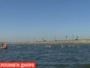 Три сотни пловцов-любителей из 20 регионов Украины переплывали Днепр: как преодолевали дистанцию в 10 км