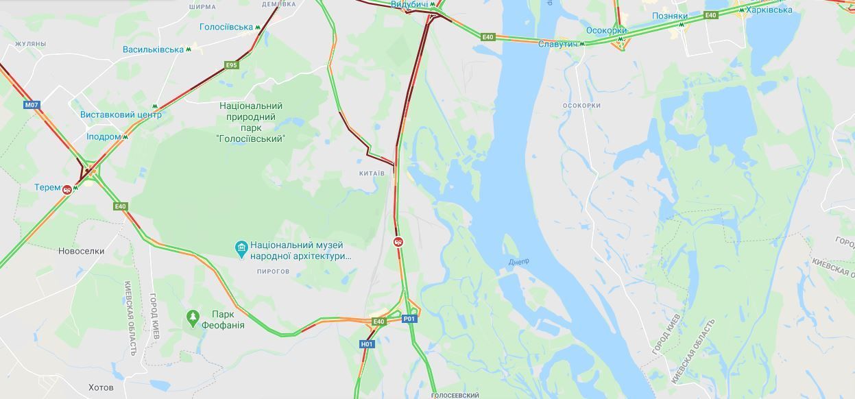пробка на столичному шосе