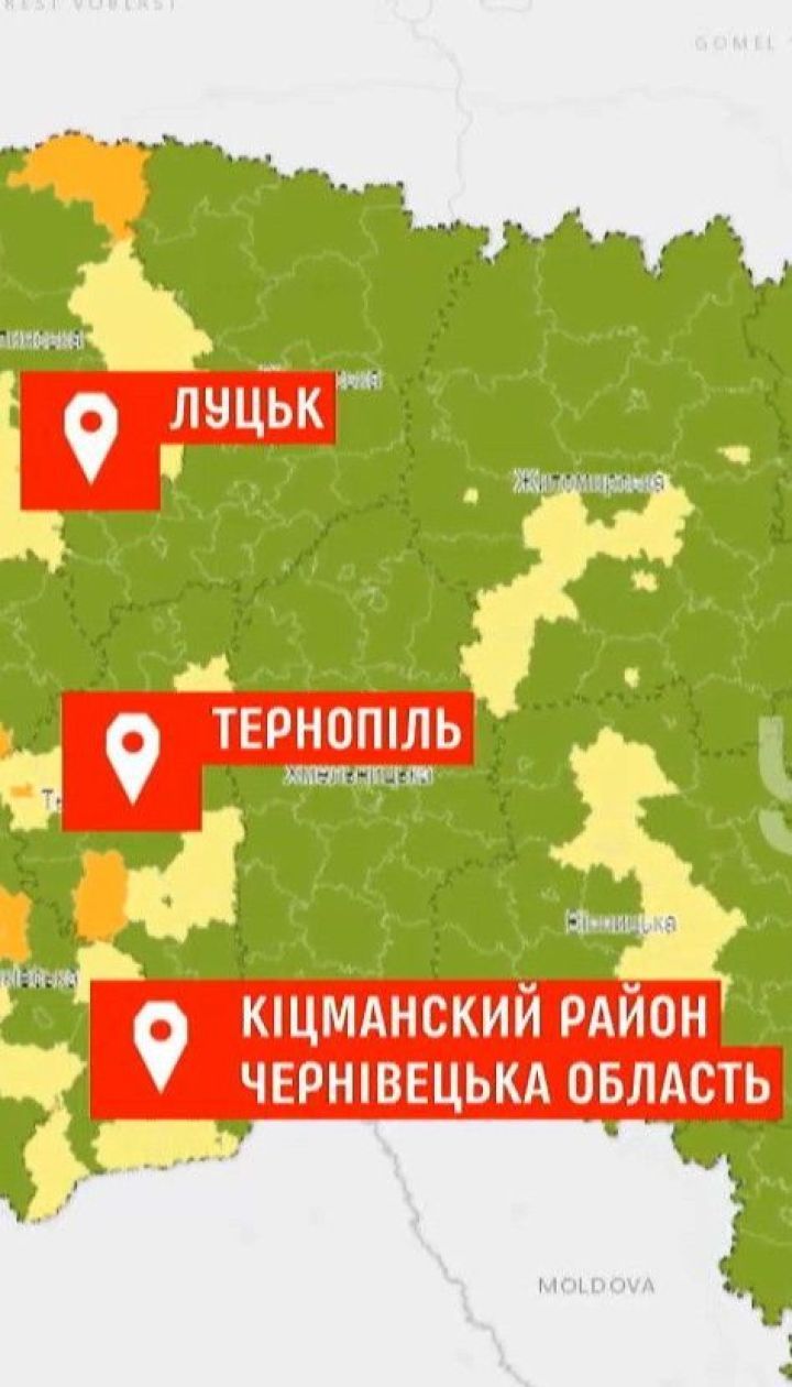 Україну розподілили на нові зони за рівнем поширення коронавірусу