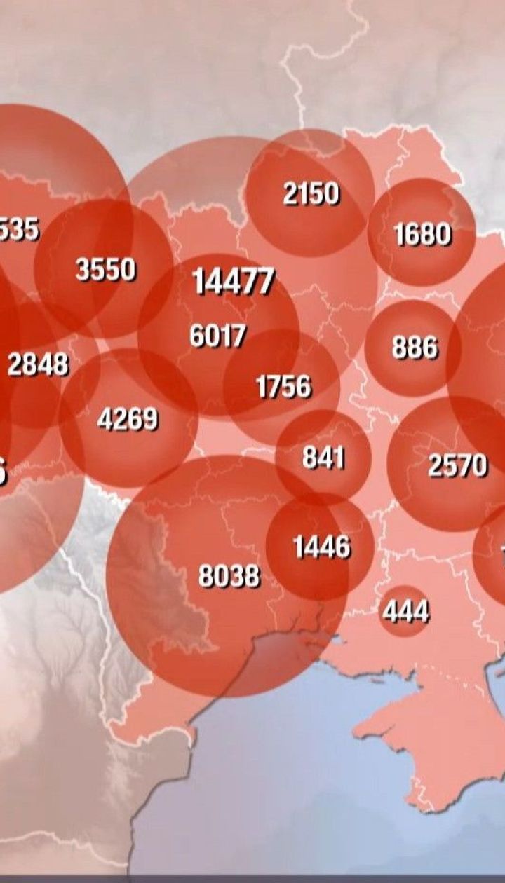 За сутки в Украине подтвердили 2 тысячи 723 новых случаев заболевания коронавирусом