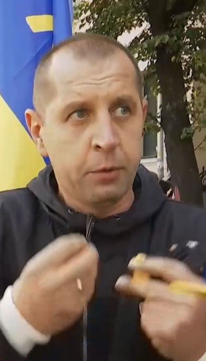 Физические лица-предприниматели митингуют в столичном правительственном квартале