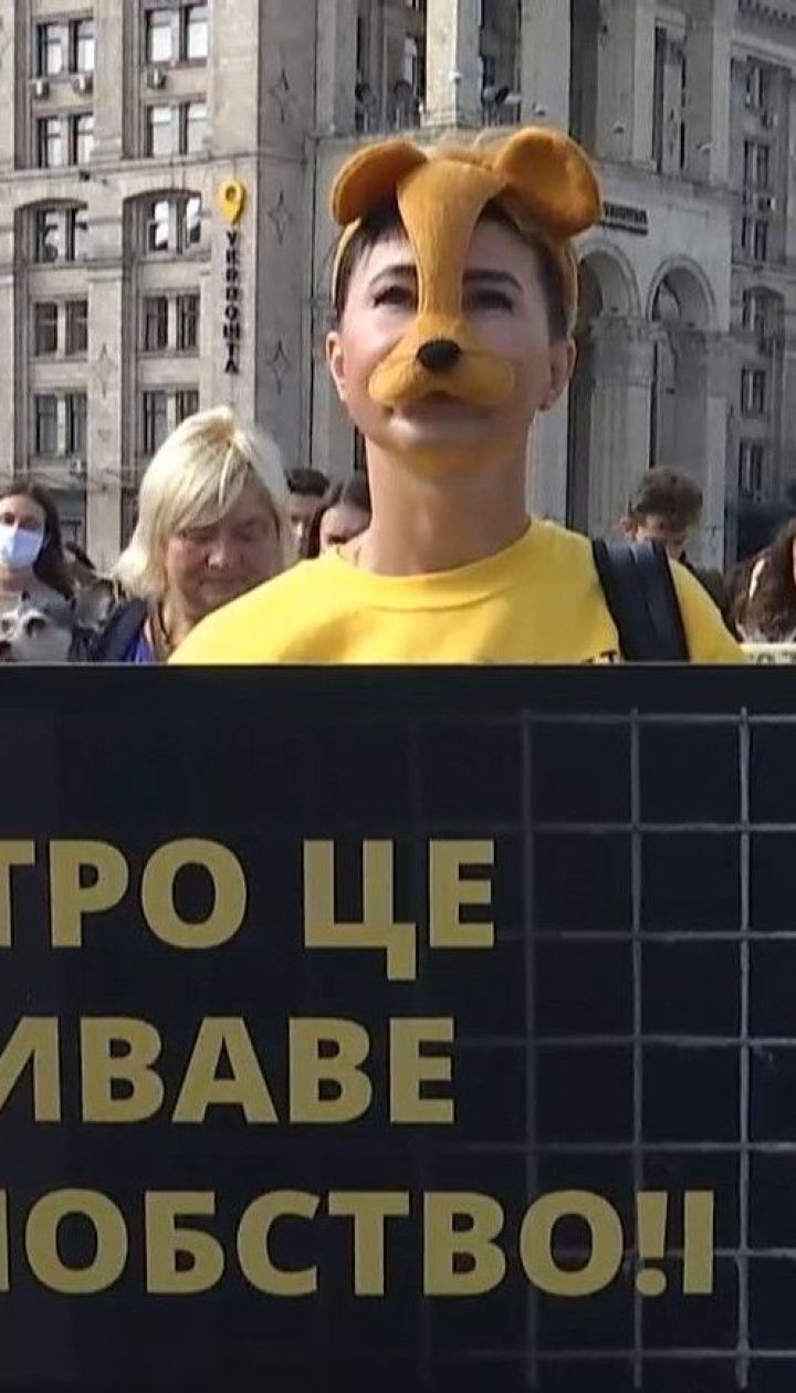 Аби нагадати владі про проблеми експлуатації та знущання з тварин, зоозахисники вийшли у центр Києва