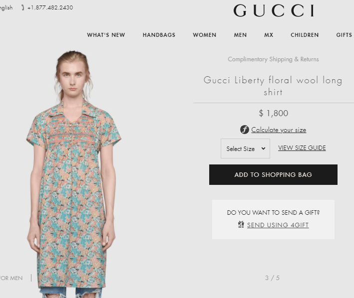 Платье для мужчин от Gucci_1