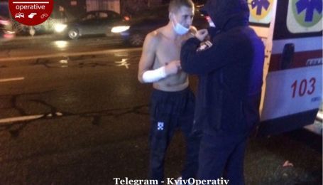 У Києві чоловік стрибав на перехожих, розкидував сміття і намагався накласти на себе руки