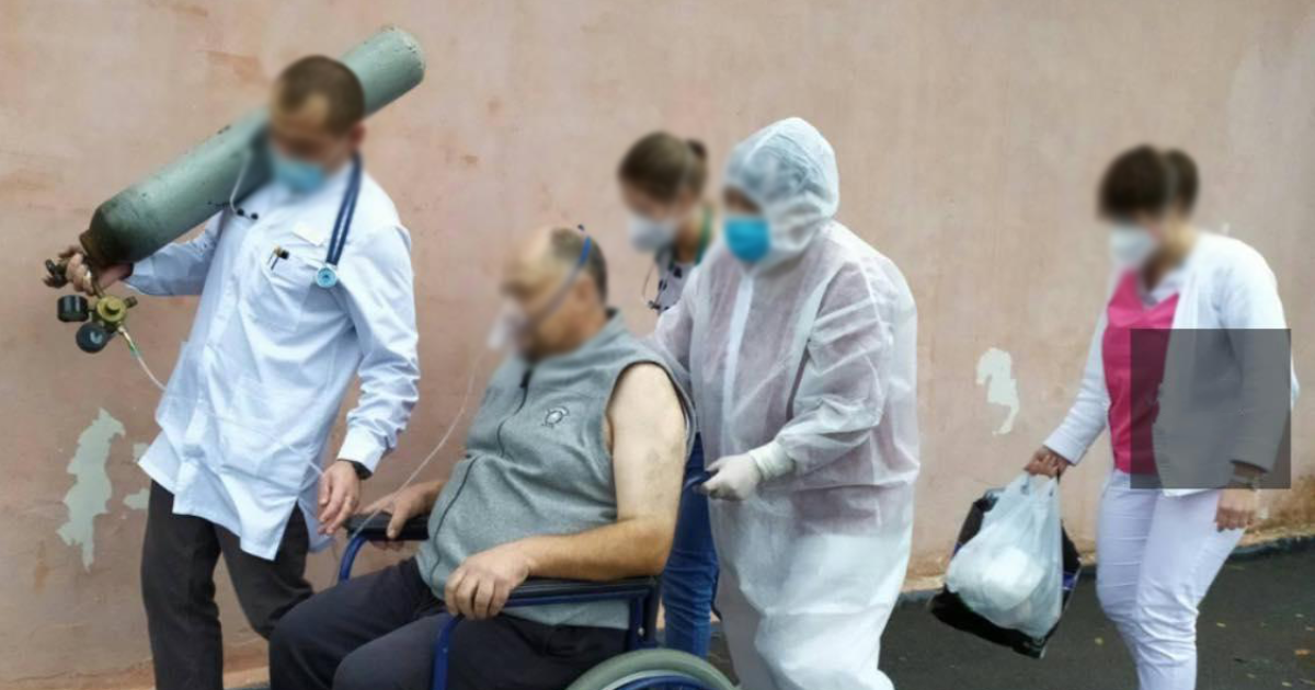 Лікарі тягають кисневі балони і хворих: у Мережі показали, як лікують пацієнтів з COVID-19 на Хмельниччині