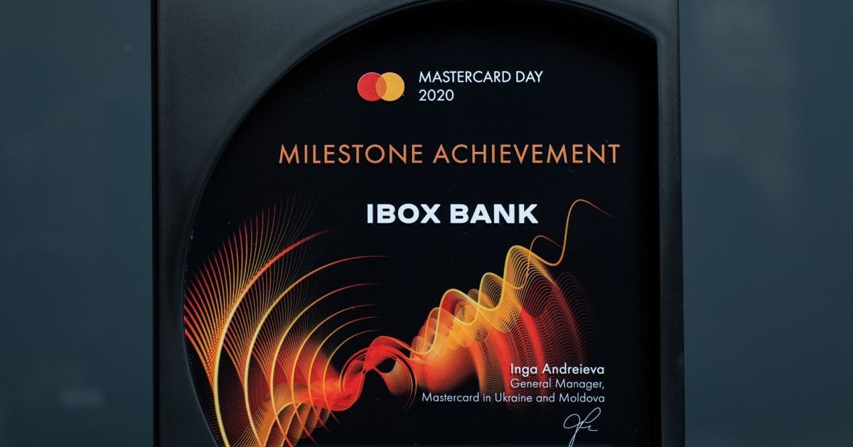 IBOX Bank отримав нагороду Milestone Achievement на Mastercard Day 2020 за отримання статусу принципального члена Mastercard
