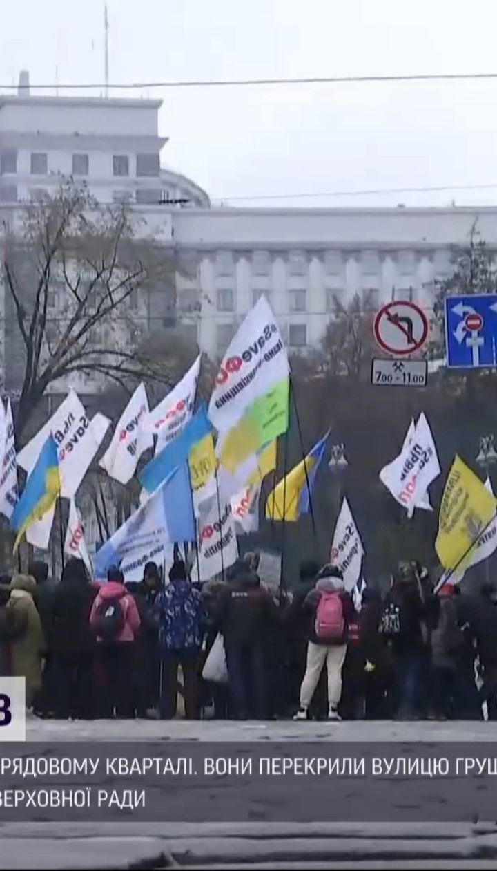 Протест в правительственном квартале: что требуют предприниматели под парламентом
