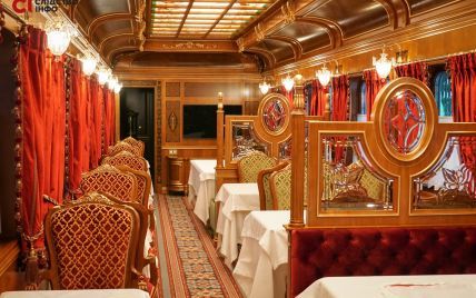 Медведчук має приватний вагон-ресторан з золотим самоваром та гербами Росії: журналісти показали фото