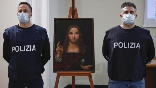 В Італії в приватній квартирі знайшли вкрадену картину Леонарда да Вінчі "Спаситель світу"