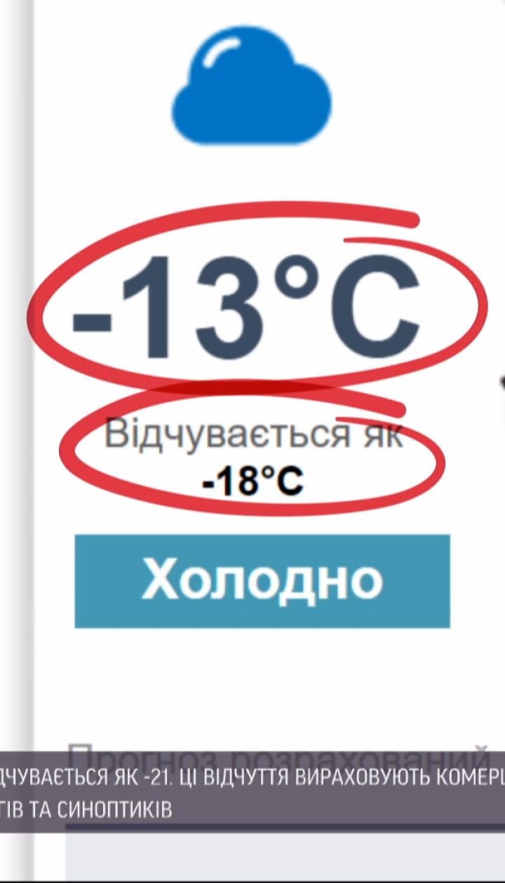 Погода в Украине: почему на улице чувствуется больший мороз, чем показывает градусник