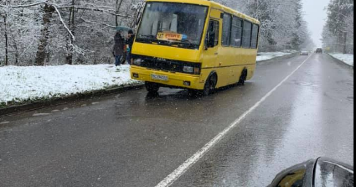 У Львівській області у маршрутки з пасажирами на ходу відлетіло колесо: фото