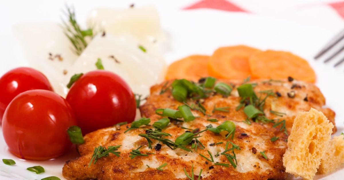 Куриный шницель в картофельной панировке