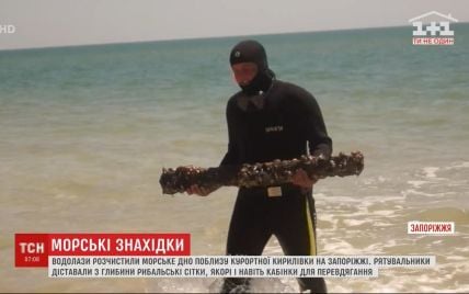 Подготовка к курортному сезону: водолазы обследовали пляжи в Кирилловке