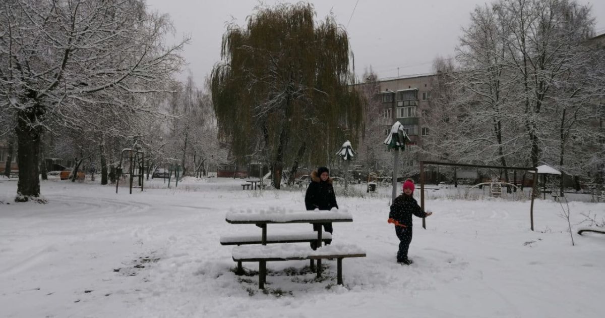 Сніг в Сумській області / © ТСН.ua