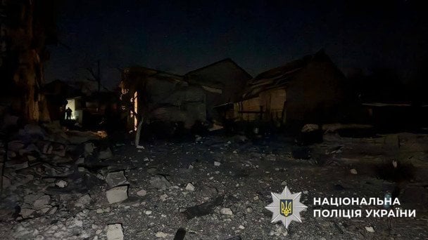 Наслідки атаки на Київську область у ніч проти 3 лютого / © Національна поліція України