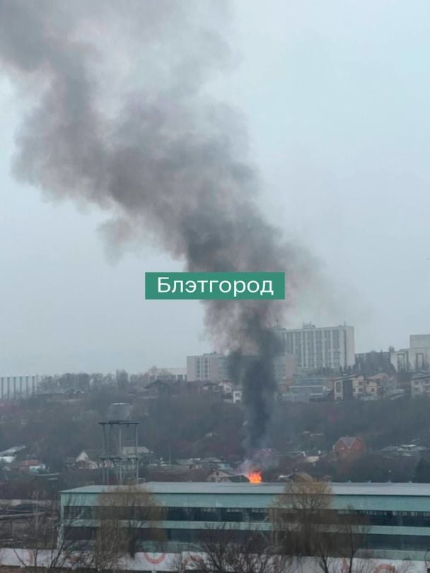 В Белгороде 17 марта вспыхнул пожар/Фото: Telegram