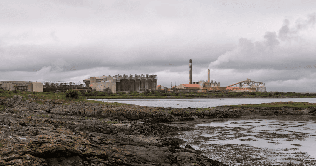 Aughinish Alumina на юго-западе Ирландии. Завод принадлежит компании "Русал", московскому конгломерату, основанному российским олигархом Олегом Дерипаской.