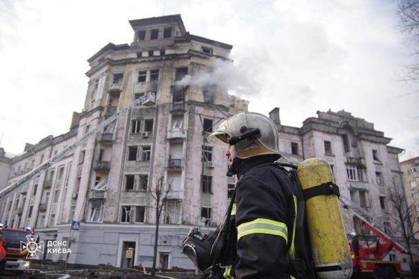Наслідки удару по Києву 21 березня / © Управління ДСНС Києва