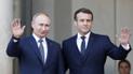 Президент Росії Володимир Путін та президент Франції  Еммануель Макрон