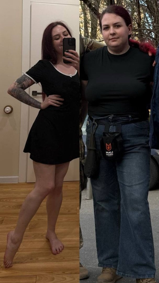 Катерина Поліщук «Пташка» — до та після схуднення / © instagram.com/ptashka_from_azovstal