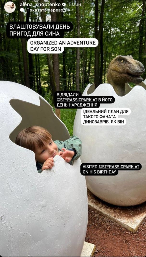 Сын Елены Шоптенко / © instagram.com/alena_shoptenko