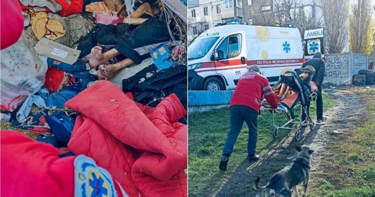 В Кропивницком в куче мусора нашли обнаженного мужчину: он не может ходить, но не хотел беспокоить родственников