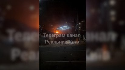 Під час атаки РФ у Вишгороді пролунали вибухи, спалахнула пожежа