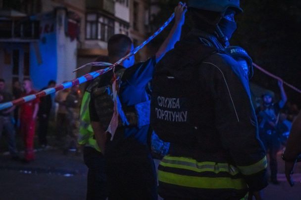 Ракетний удар по центру Краматорська / © МВС