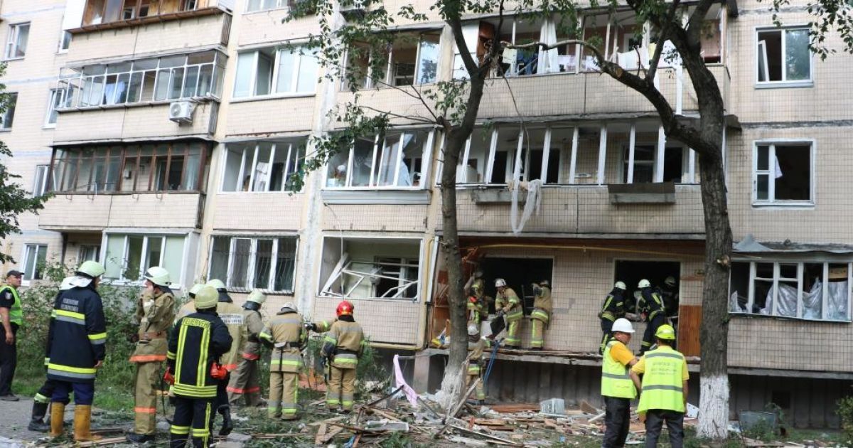 вибух в київ, голосіївський район_3 / © ГУ ДСНС у Києві