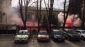 Посольство Украины в России закидали файерами -СМИ