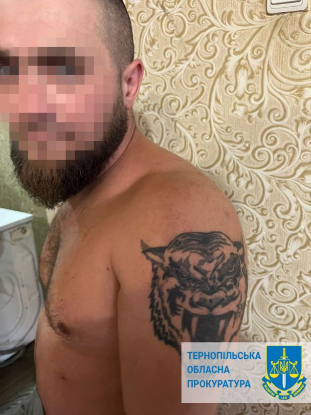 Один из нападающих на волонтеров/Фото: Тернопольская областная прокуратура