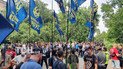 Тысячи представителей Нацкорпуса собрались под судом в Киеве с требованием освободить задержанных собратьев
