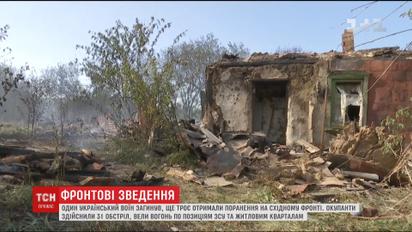 Зведення штабу ООС. Після обстрілу з кулемету у Красногорівці виникла пожежа
