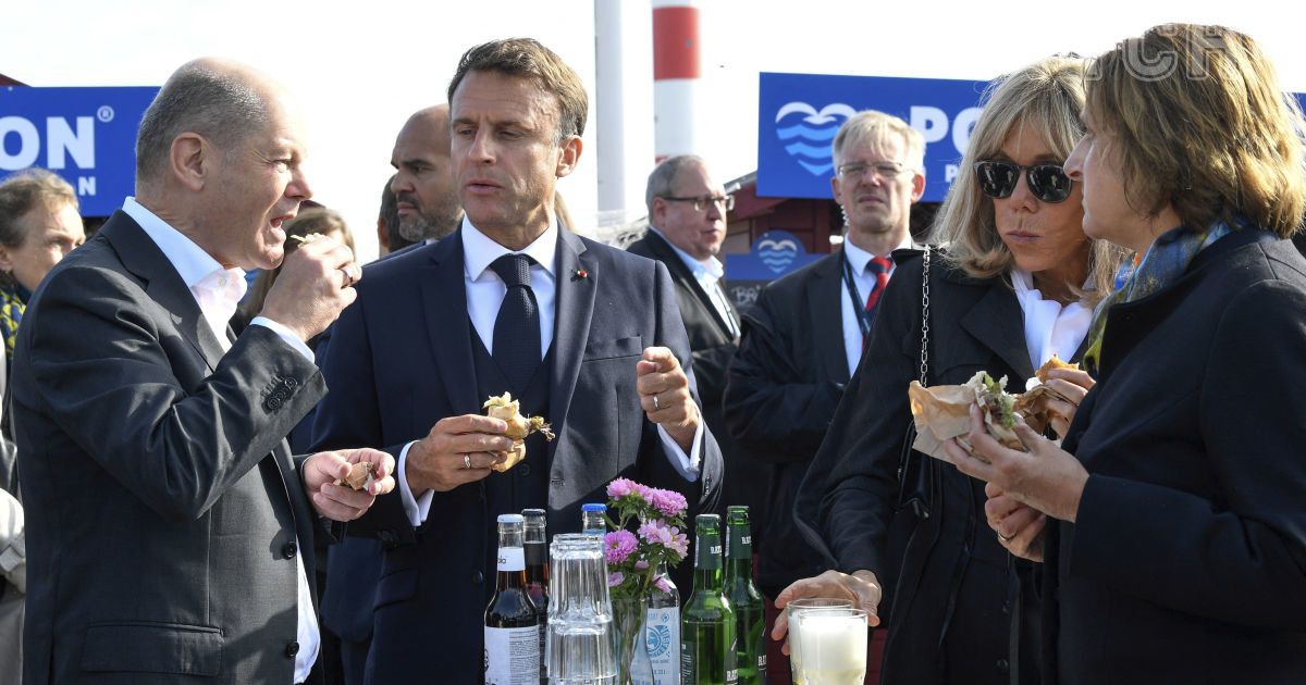 Эммануэль и Брижит Макроны, Олаф Шольц и Бритта Эрнст