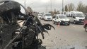 У Києві автомобіль влетів у поліцейський пост