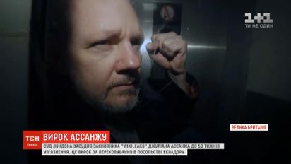 Лондонський суд засудив Ассанжа до 50 тижнів ув'язнення