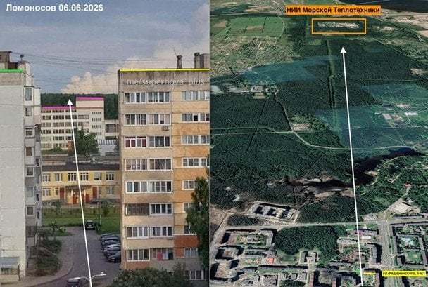 Атака дронів на Санкт-Петербург. Фото: OSINT-аналіз ASTRA.