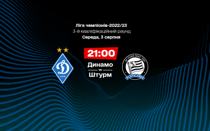 Динамо - Штурм 1:0 онлайн-трансляція матчу кваліфікації Ліги чемпіонів