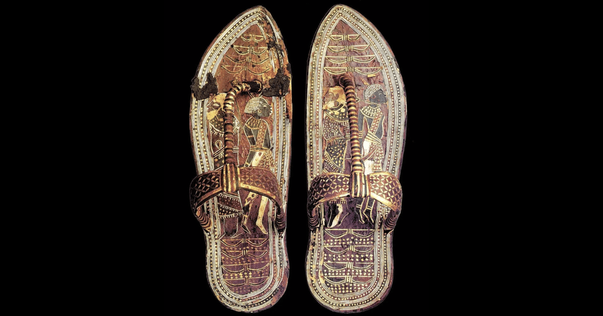 Сандалі Тутанхамона. Фото: Cairo Museum