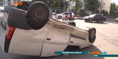 ДТП в Киеве, которое чудом не завершилось госпитализацией участников