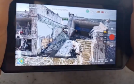 Каховську ГЕС зняли з дрона одразу після теракту: нове відео