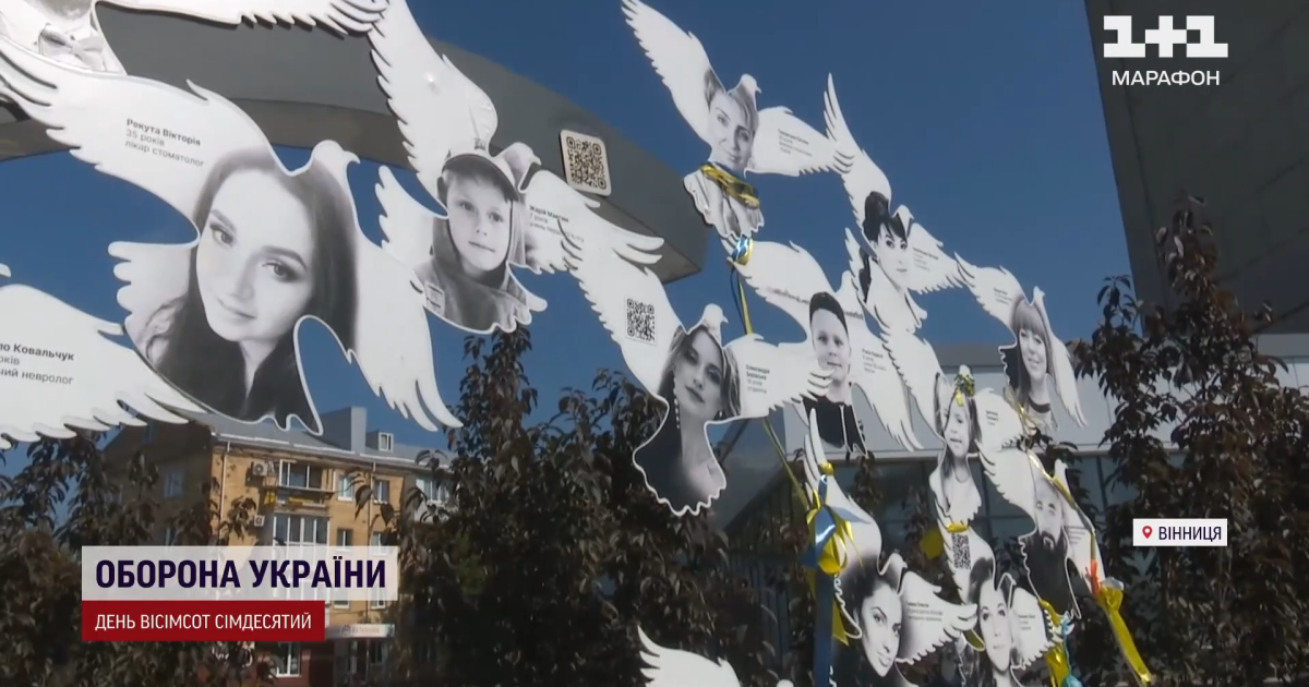 Голуби с изображениями жертв России