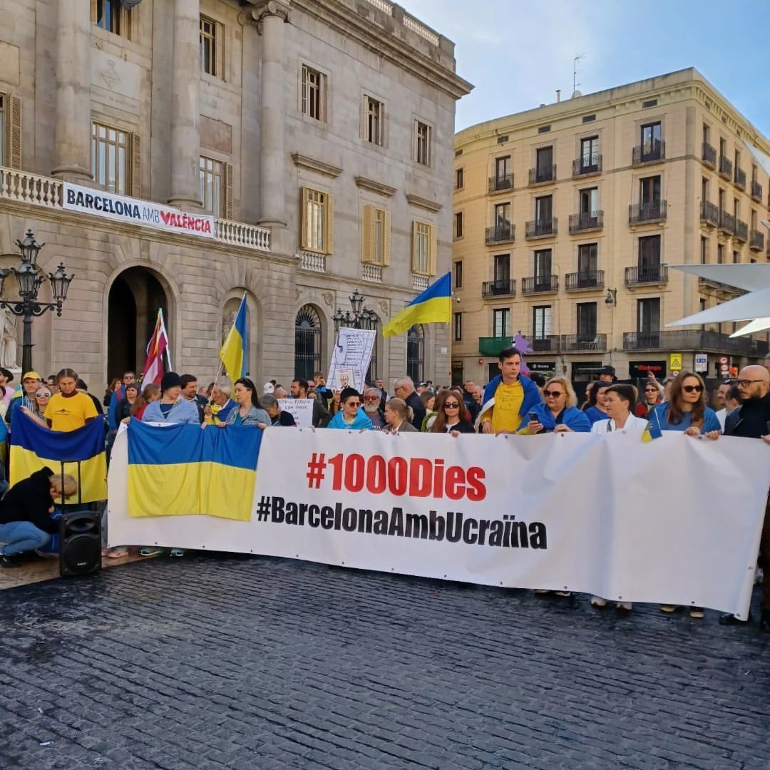 Глеб Оверчук на украинском митинге в Испании / © 