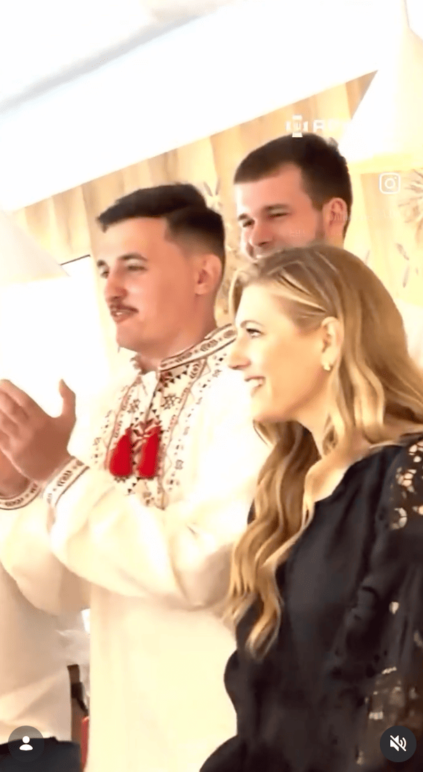 Кетрін Винник на весіллі українського військового / © instagram.com/katherynwinnick