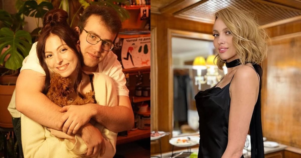 Оля Полякова та її донька Маша зі своїм бойфрендом