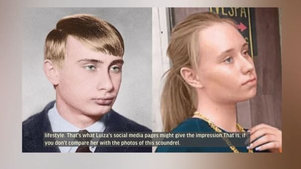 Внебрачная дочь Путина Луиза/Скриншот с видео ТСН