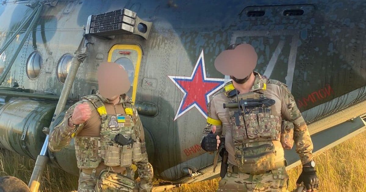 Военный показал российский Ми-8, вошедший в состав ГУР/Фото из фейсбука Артема Шевченко