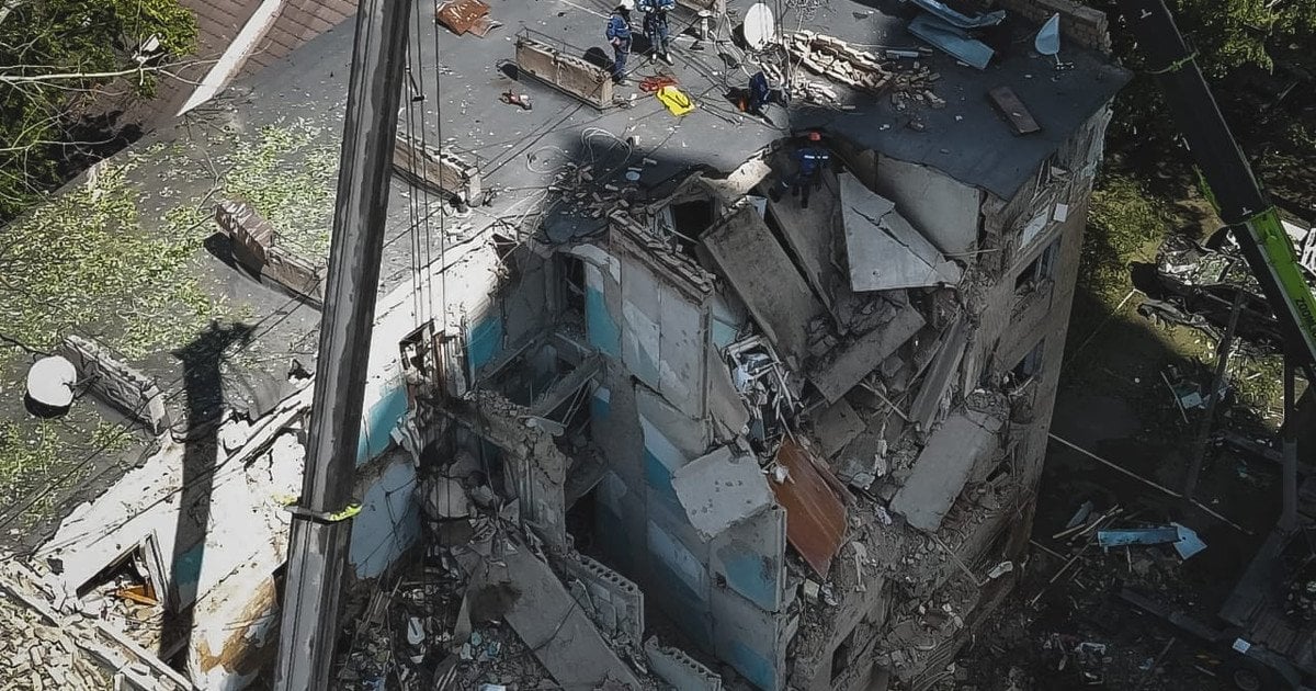 Удар по дому в Киеве 23 июня.