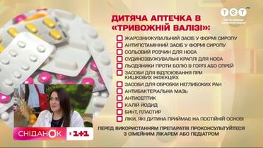 Що має бути в дитячій тривожній валізці – лікарка Анастасія Шелевицька