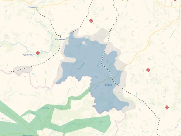 "Серая" зона окружения / Скриншот с DeepState